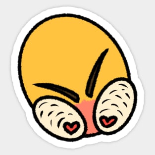 Angry love heart eyes cursed emoji Sticker